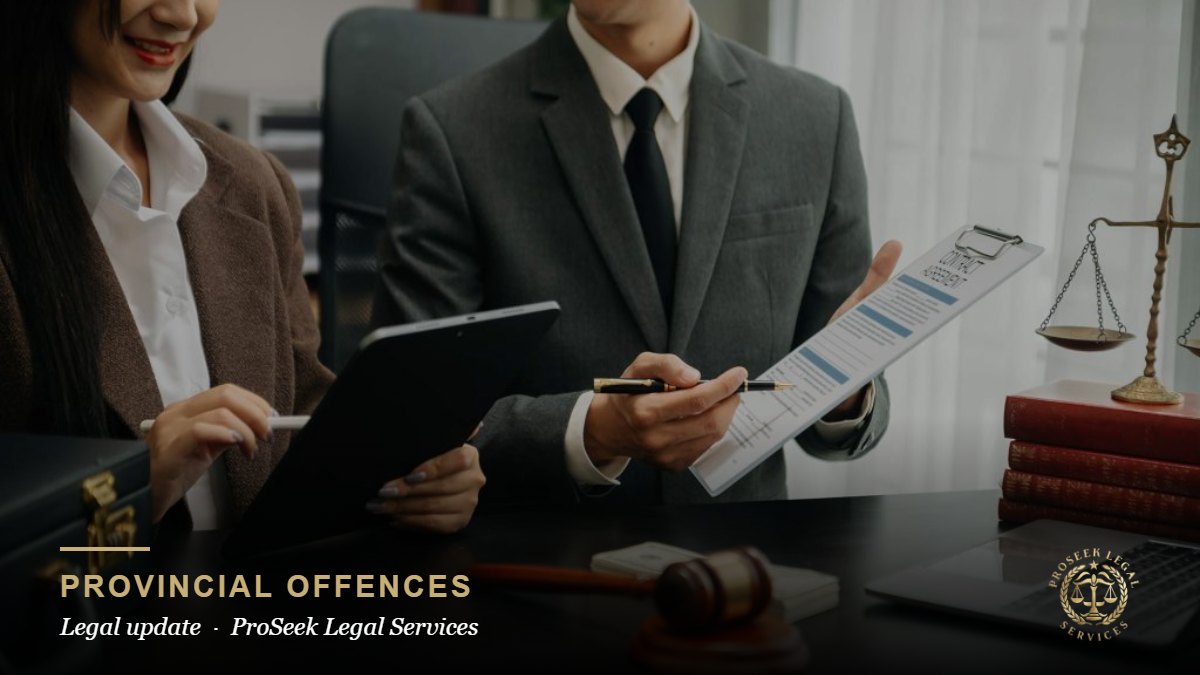 Traffic ticket law update from ProSeek Legal Services